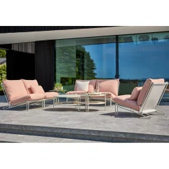 Blixt Loungefåtölj Pearl White/Teddy Orange