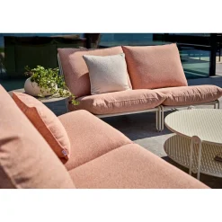 Blixt Loungefåtölj Pearl White/Teddy Orange
