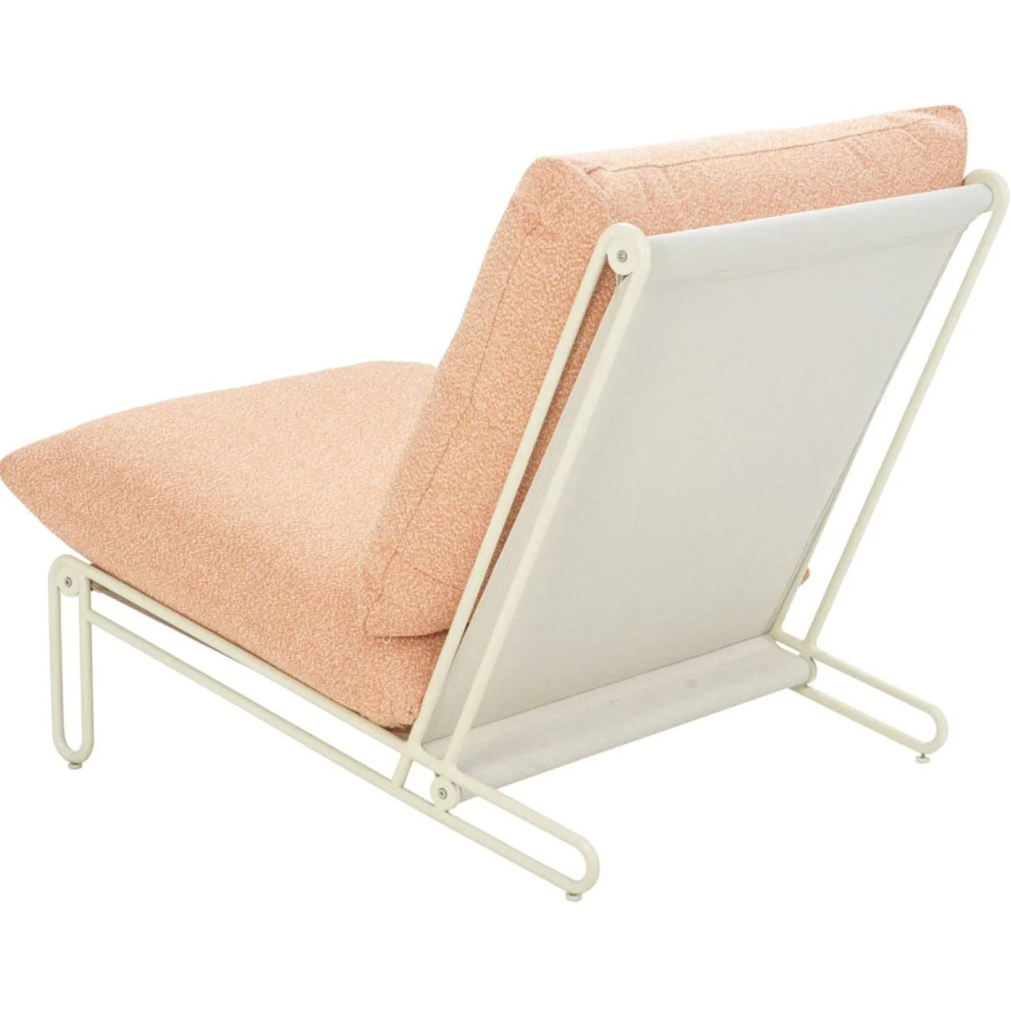 Blixt Loungefåtölj Pearl White/Teddy Orange