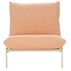 Blixt Loungefåtölj Pearl White/Teddy Orange