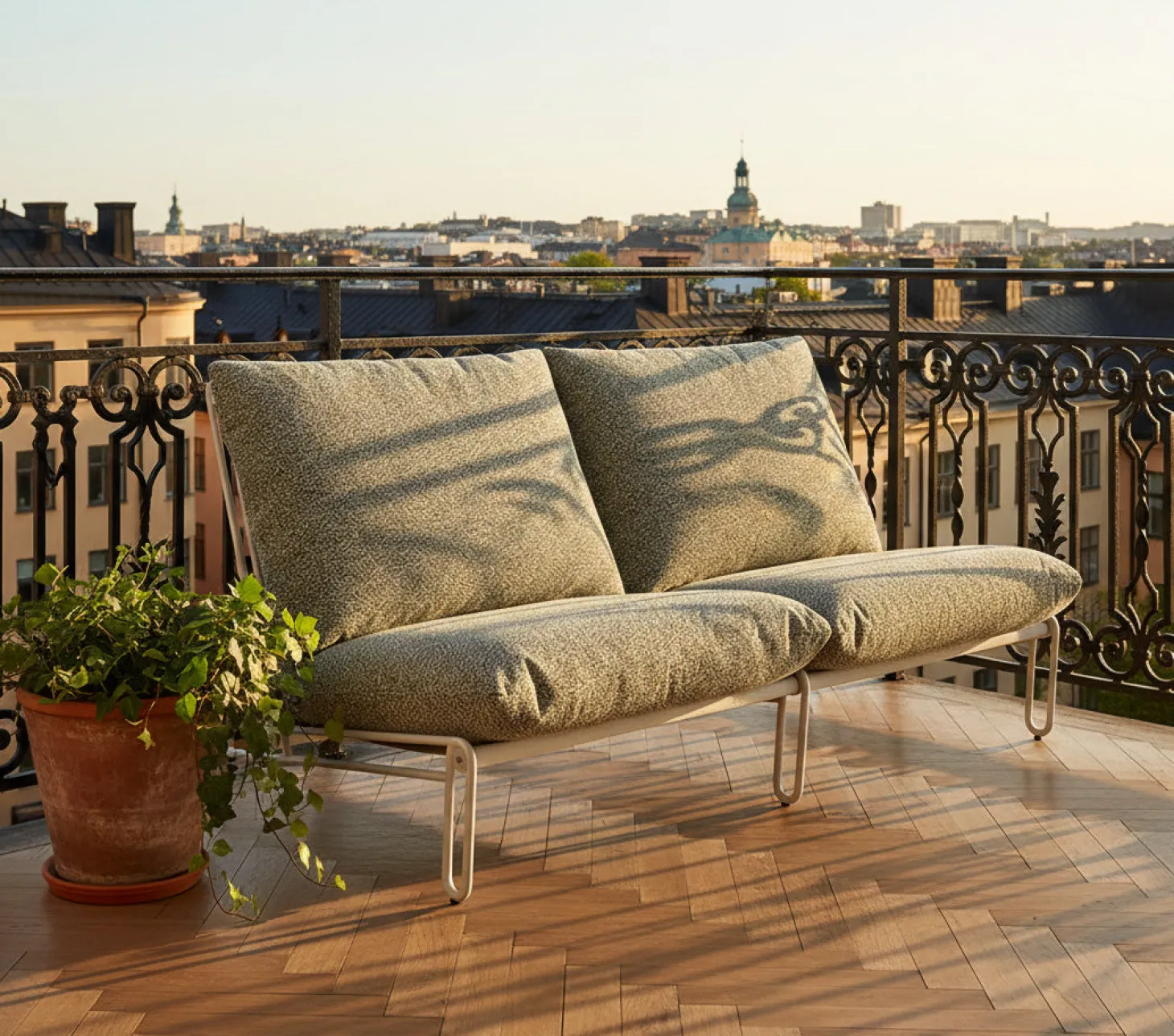Blixt 2-sits soffa Light Grey/Verde
