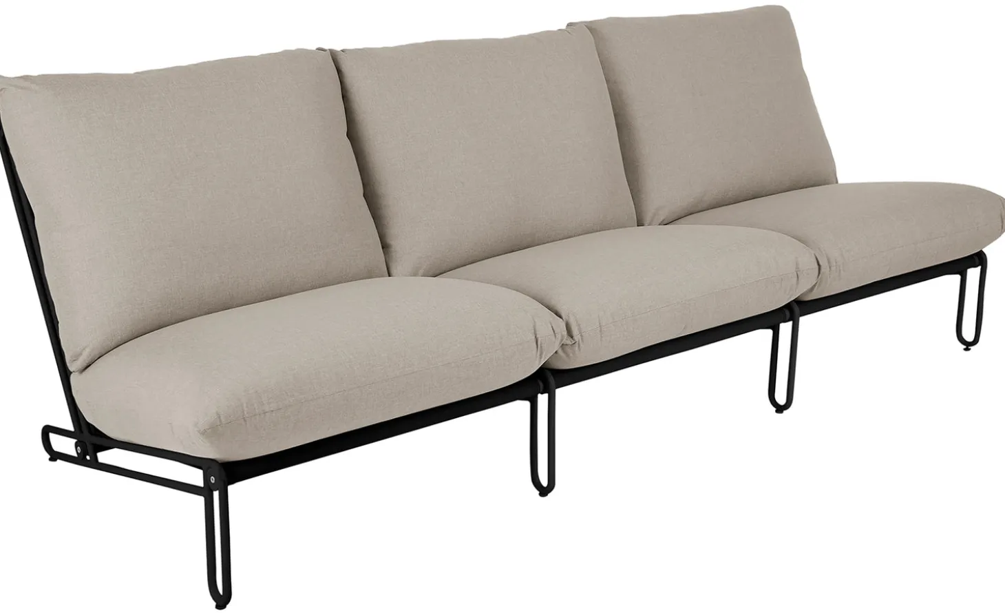 Blixt 3-sits soffa Svart/Beige