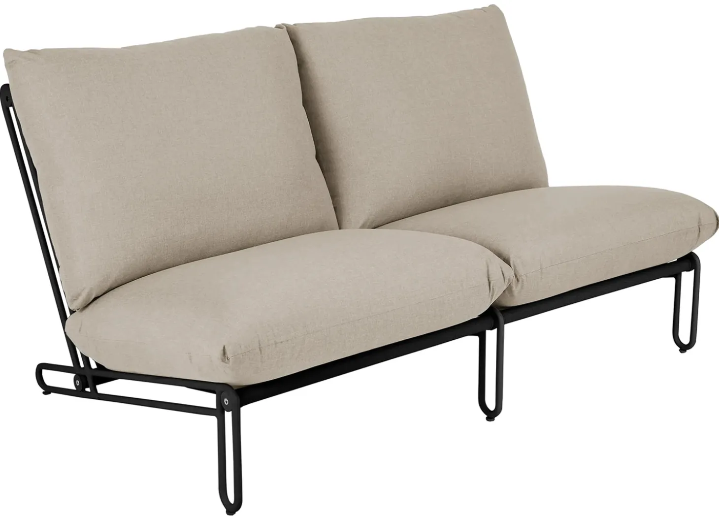 Blixt 2-sits soffa Svart/Beige