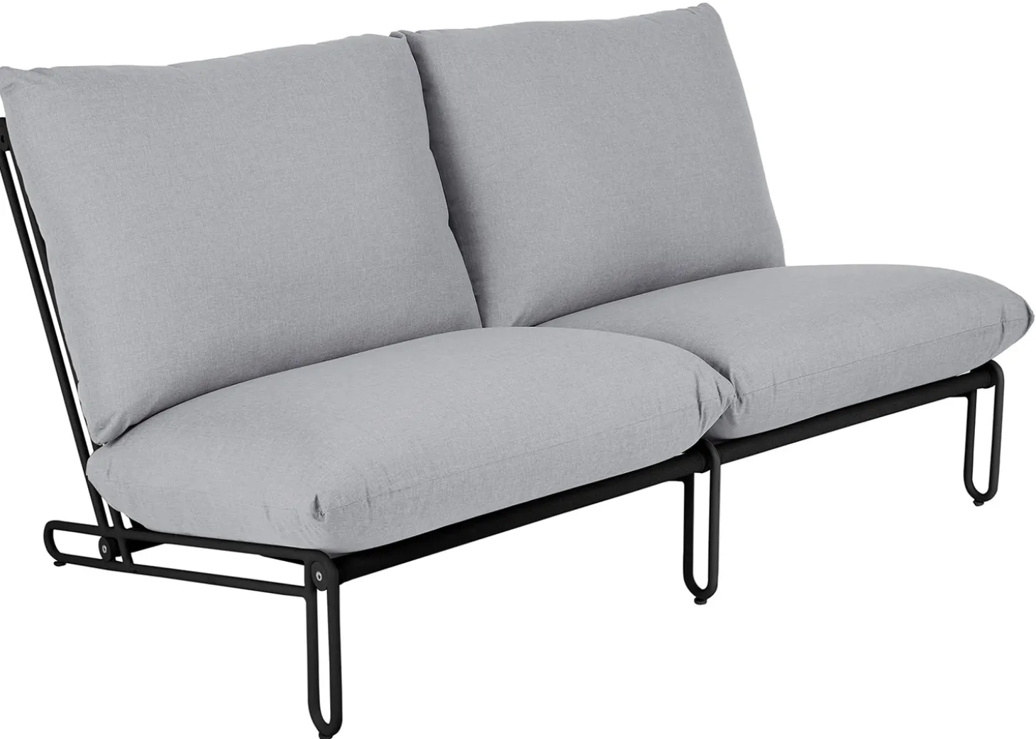 Blixt 2-sits soffa Svart/Grå