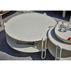 Blixt Soffbord ⌀65 cm Pearl White