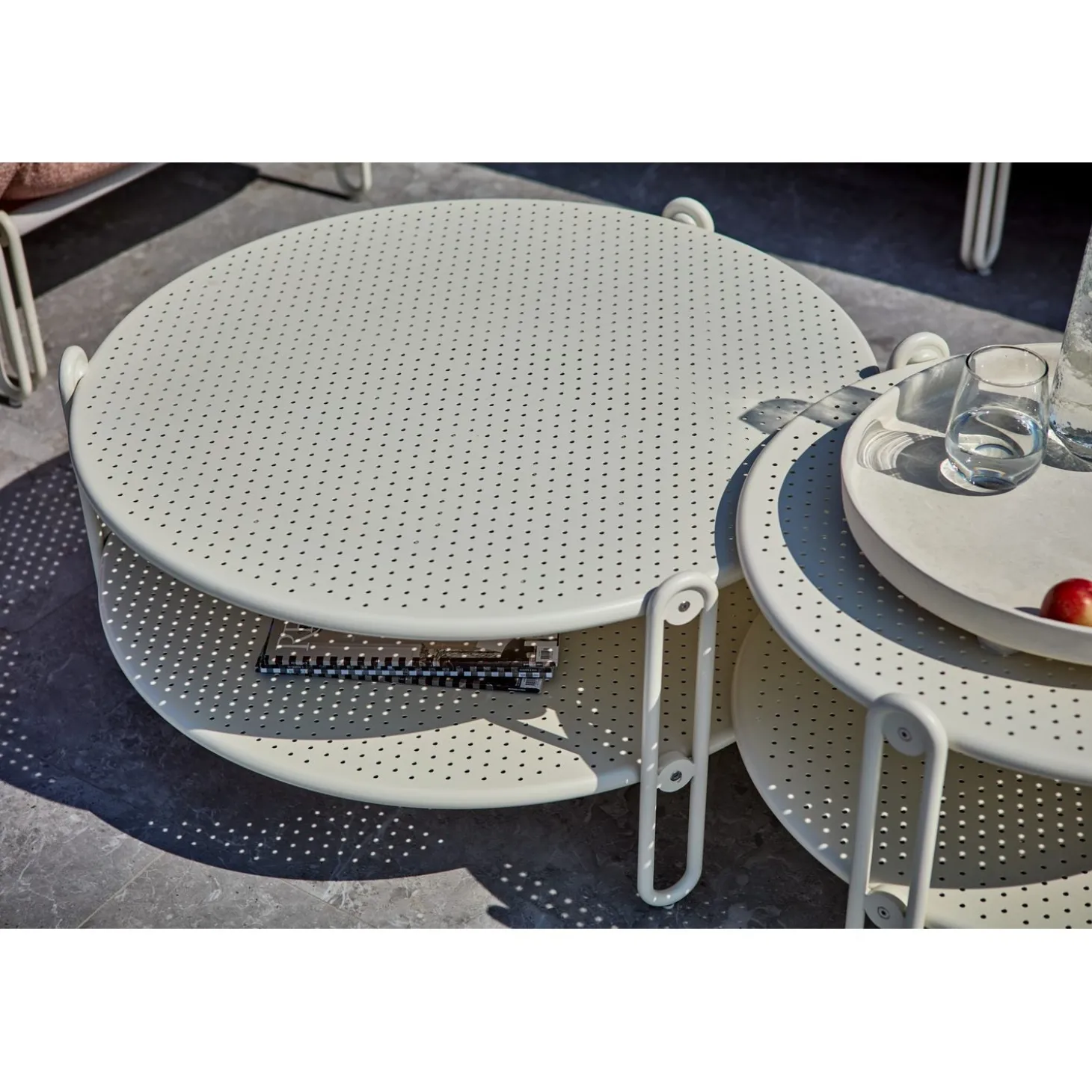 Blixt Soffbord ⌀85 cm Pearl White