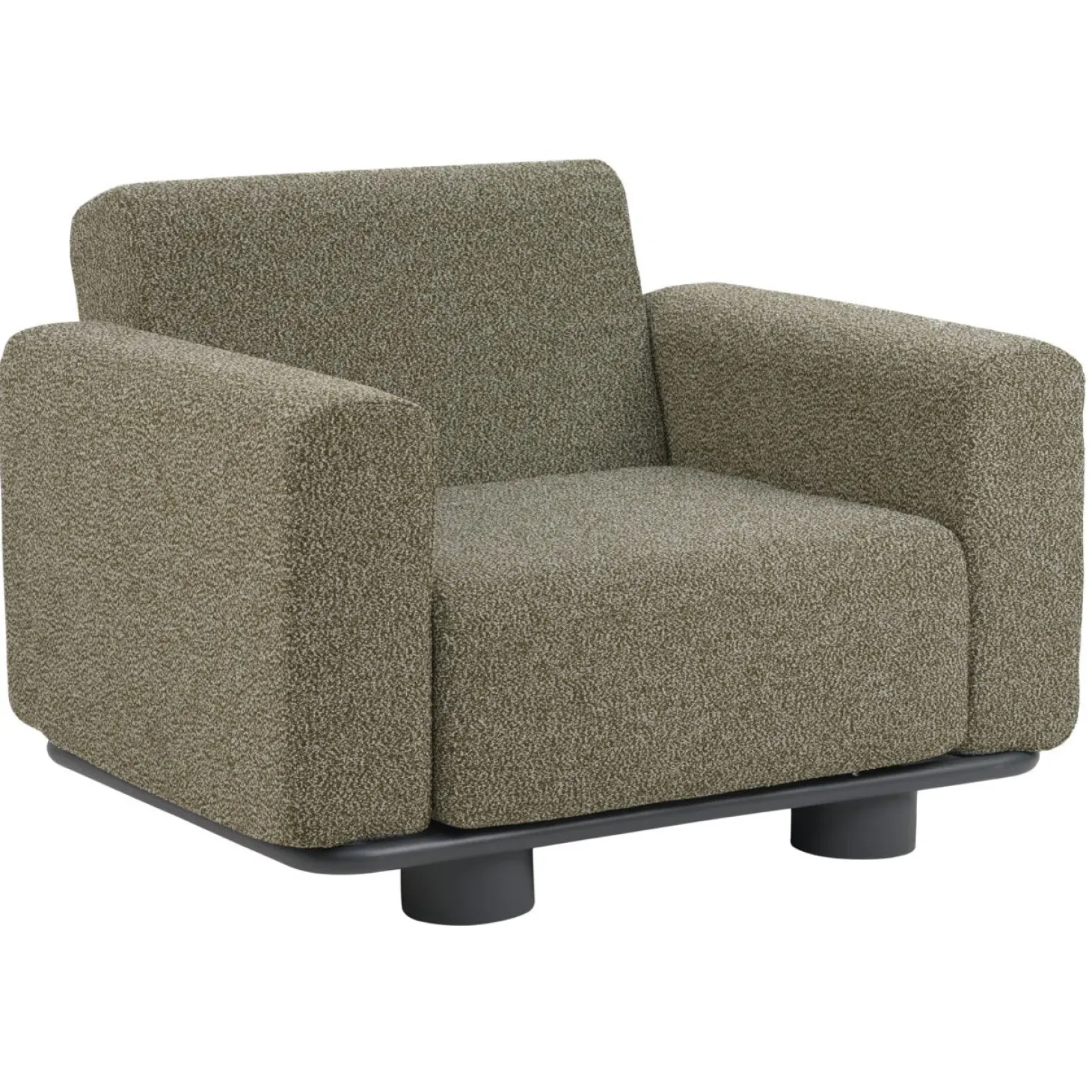 Bolster Fåtölj Antracit/Teddy Verde