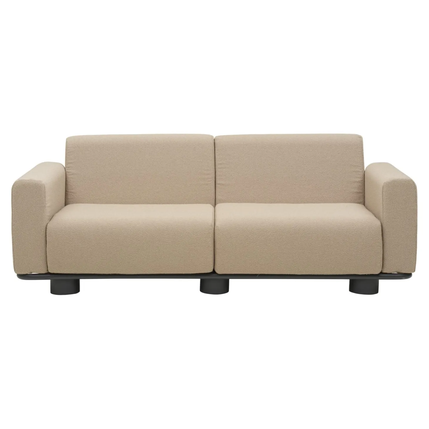 Bolster 2,5-sits Soffa 209x94 cm Antracit/Teddy Beige
