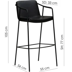 Boto Barstol Vintage Black