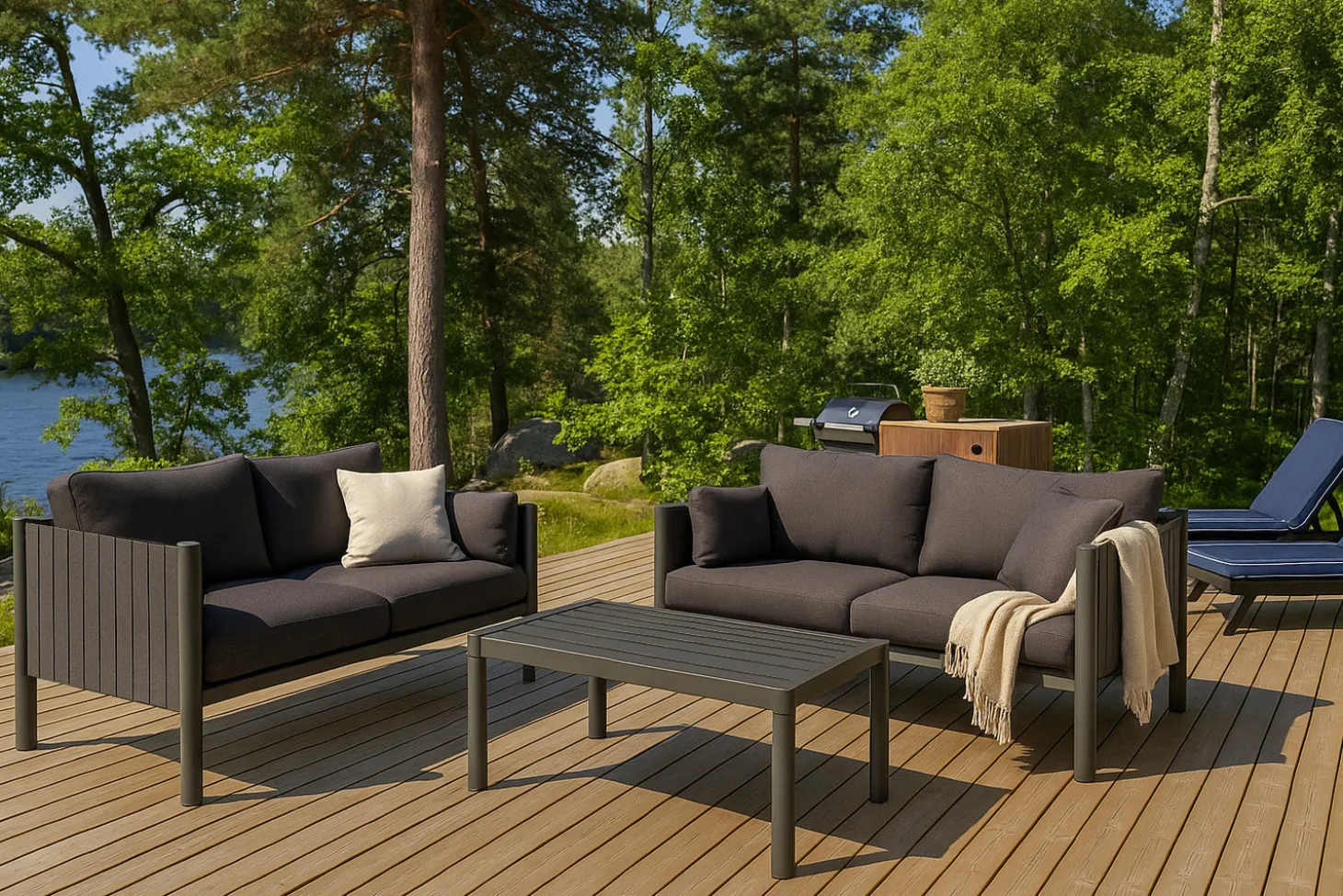 Brad 2,5-sits Utesoffa Nordic Green/Charcoal Grey