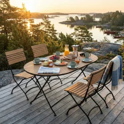 Brewer Matbord 160x85 cm Teak/Svart