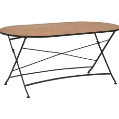 Brewer Matgrupp 160 cm Teak/Svart