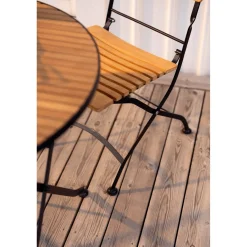 Brewer Matstol Svart/Teak