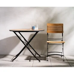 Brewer Matstol Svart/Teak