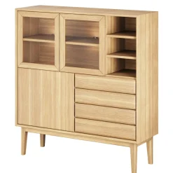 Broholm Solid Högskåp 124x133 cm Oljad Ek