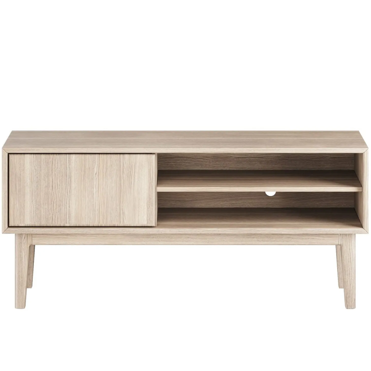 Broholm Solid TV-bänk 124x55 cm Vitoljad Ek