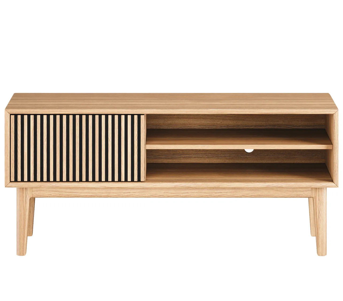 Broholm TV-bänk Lameller 124x55 cm Oljad Ek