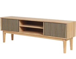 Broholm XL TV-bänk Lameller 160x55 cm Oljad Ek