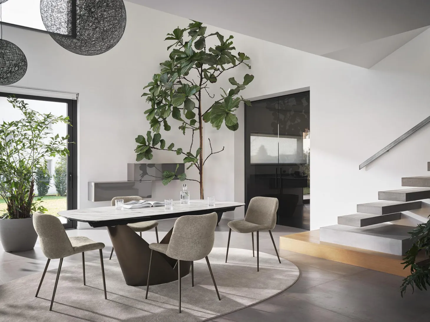 Calla Matbord 100x200-296 cm Bronze / Keramik