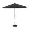 Capri Parasoll Ø3m Svart/Trä