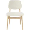Carl Matstol Oljad Ek/Beige Tyg