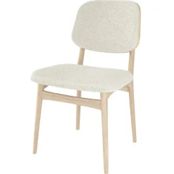 Carl Matstol Vitoljad Ek/Beige Tyg