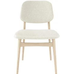 Carl Matstol Vitoljad Ek/Beige Tyg