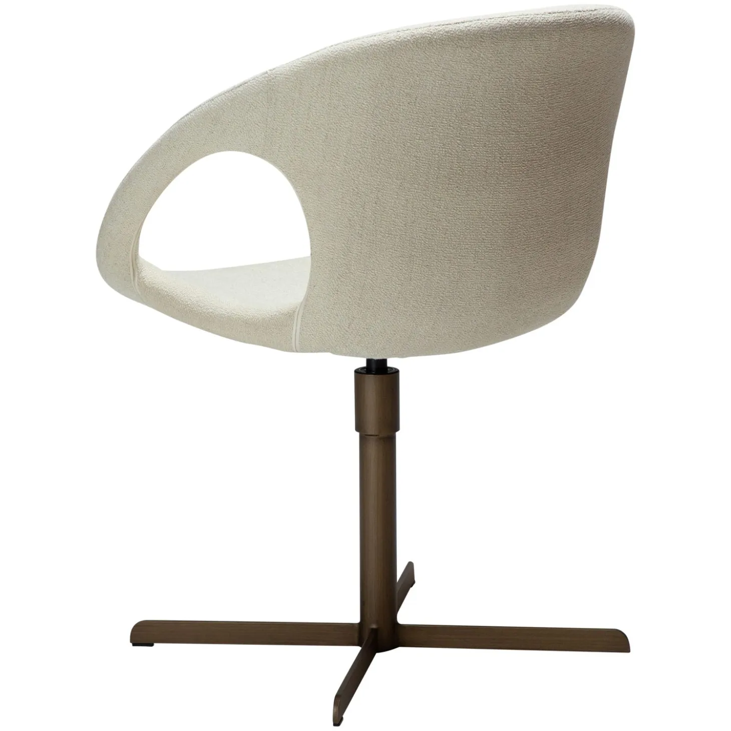 Carry Stol Bone White bouclé, Brass