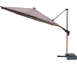 Caserta Frihängande Parasoll Beige/Wood 3,5m