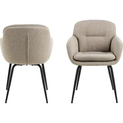Charlize Karmstol Alea tyg Beige