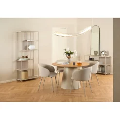 Chaumont Karmstol Basel tyg Beige/Grå