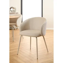 Chaumont Karmstol Basel tyg Beige/Grå