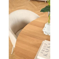 Chaumont Karmstol Basel tyg Beige/Grå