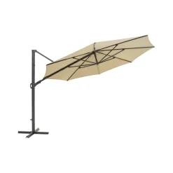 Cilento Frihängande Parasoll Ø350 cm Light Grey/Khaki