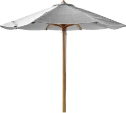 Classic Parasoll 2,4m Låg Teak/Light Grey