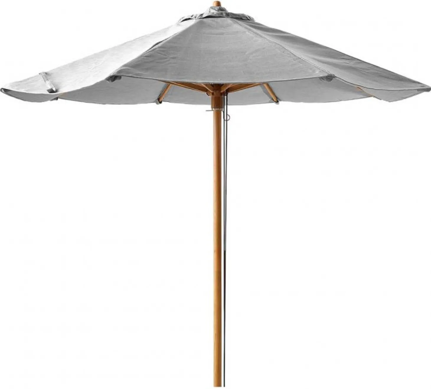 Classic Parasoll 2,4m Teak/Light Grey