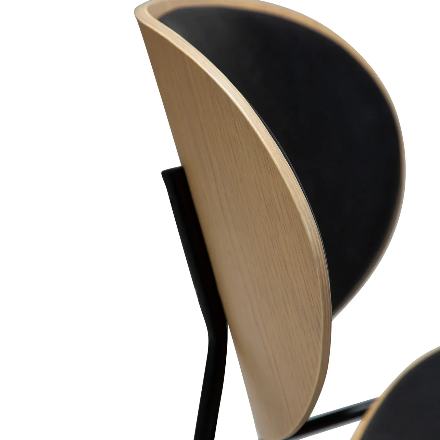 Clementina Stol Raven Black, Bleached Oak
