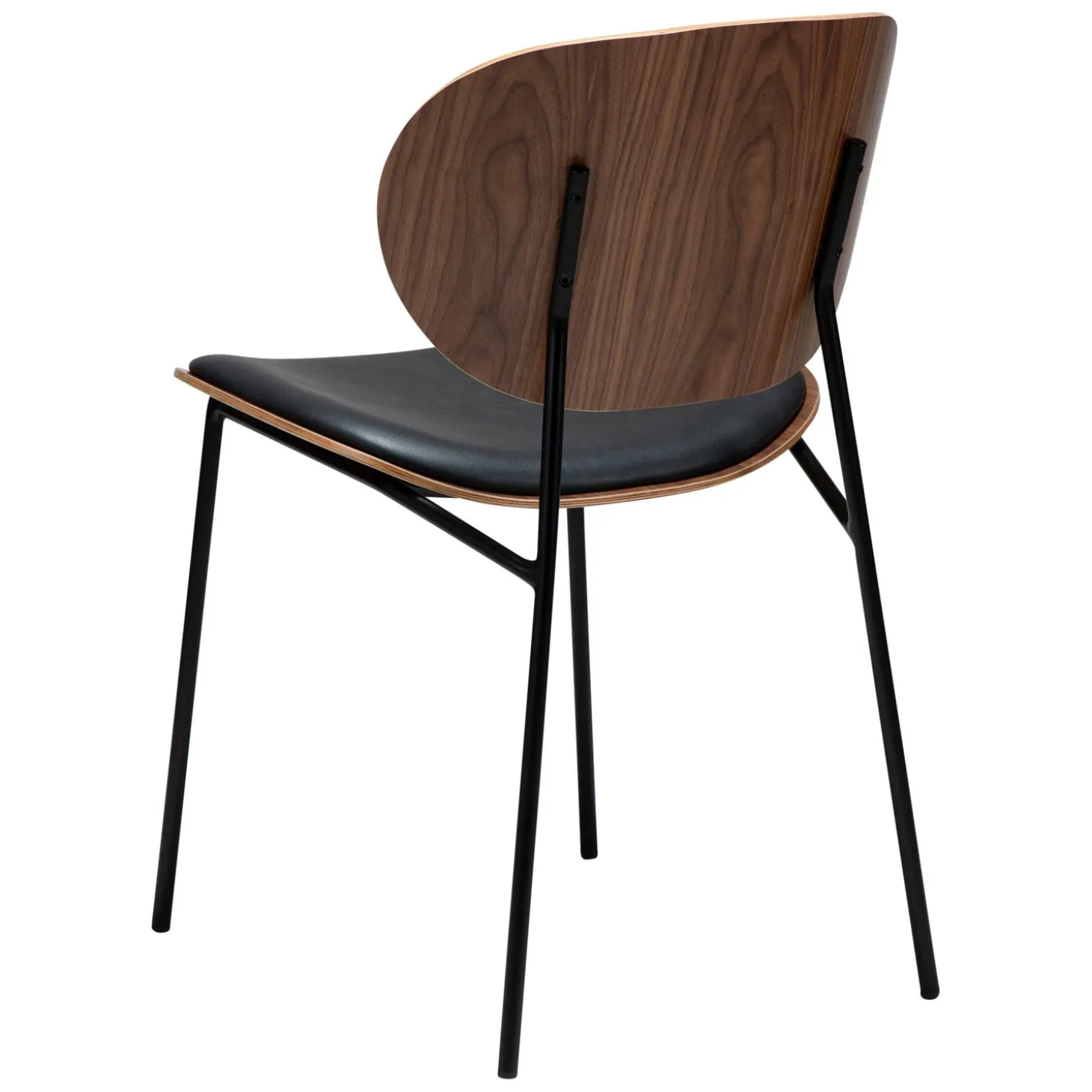 Clementina Stol Raven Black, Walnut