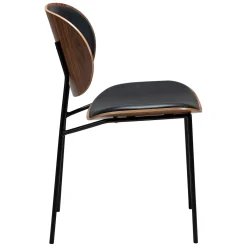 Clementina Stol Raven Black, Walnut