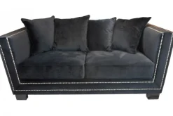 Cloude 2-Sits Soffa Svart Sammet
