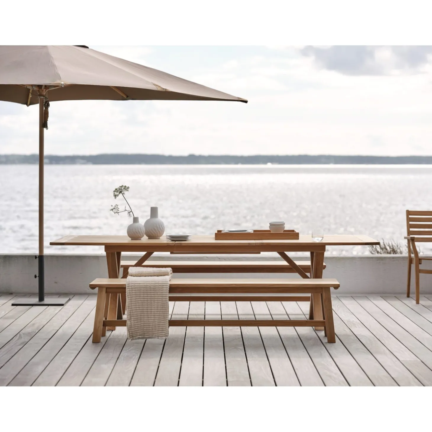 Como Parasoll 3x3m Natur/Taupe