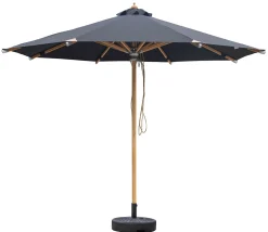 Corsica Parasoll 3m Svart/Wood
