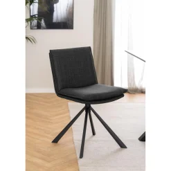 Cranston Matstol Basel tyg Mörkgrå