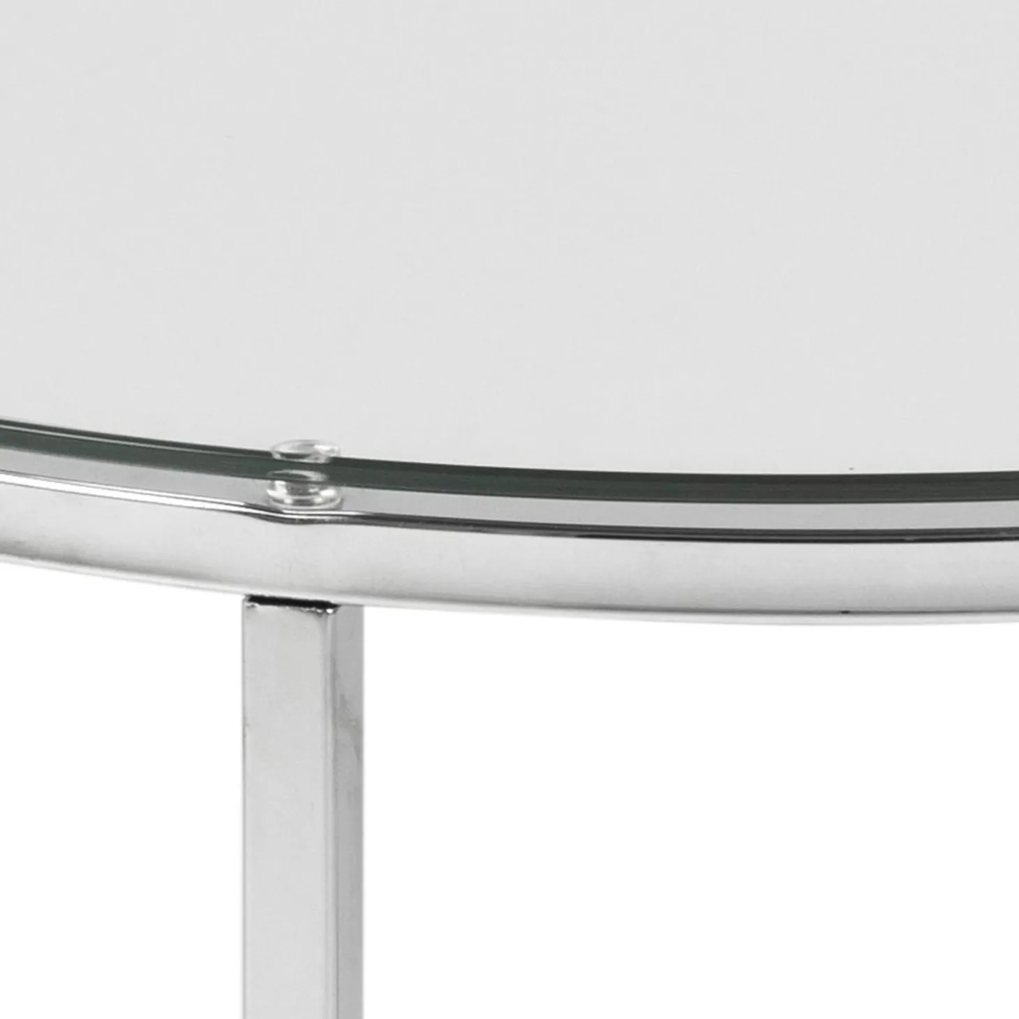 Cross Sidobord Rund 55 cm Krom