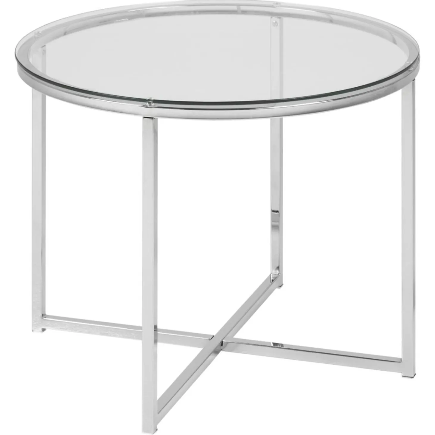 Cross Sidobord Rund 55 cm Krom