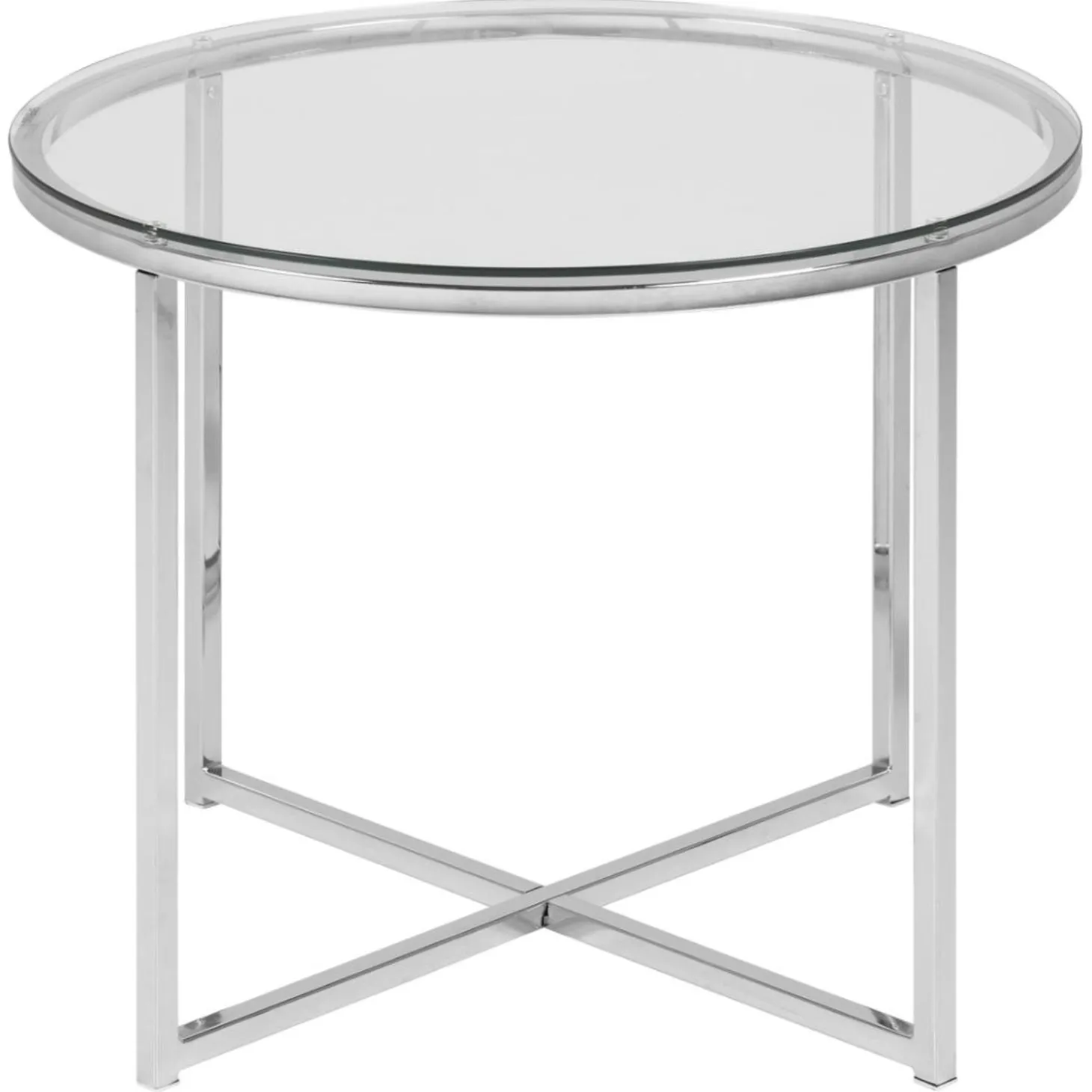 Cross Sidobord Rund 55 cm Krom