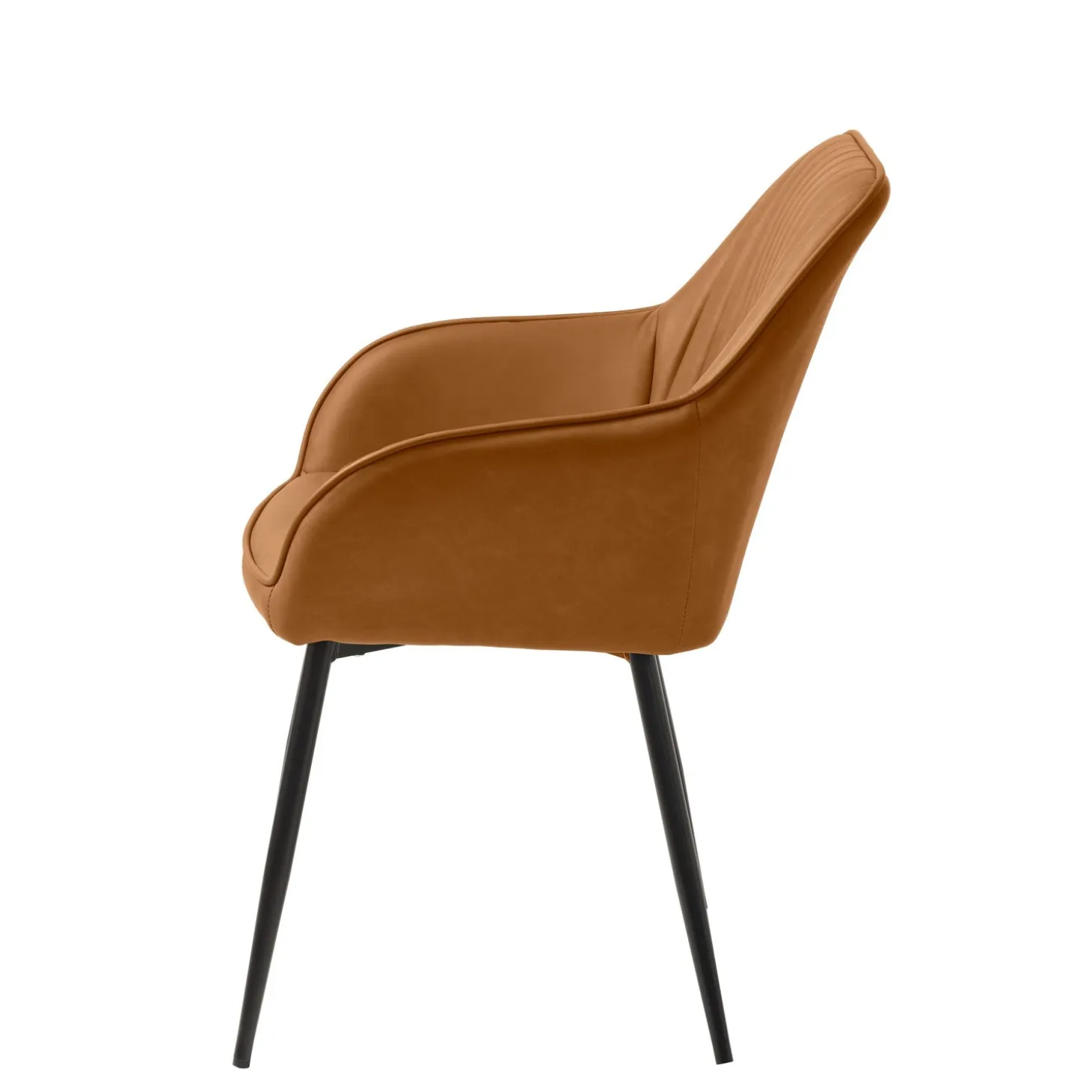 Cubo Stol Randig Konjak PU