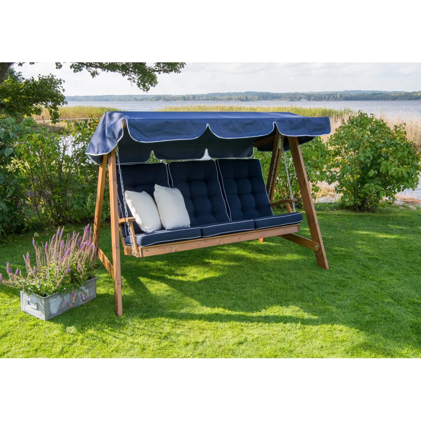Dalom/Slöinge Hammocktak Blå/Vit