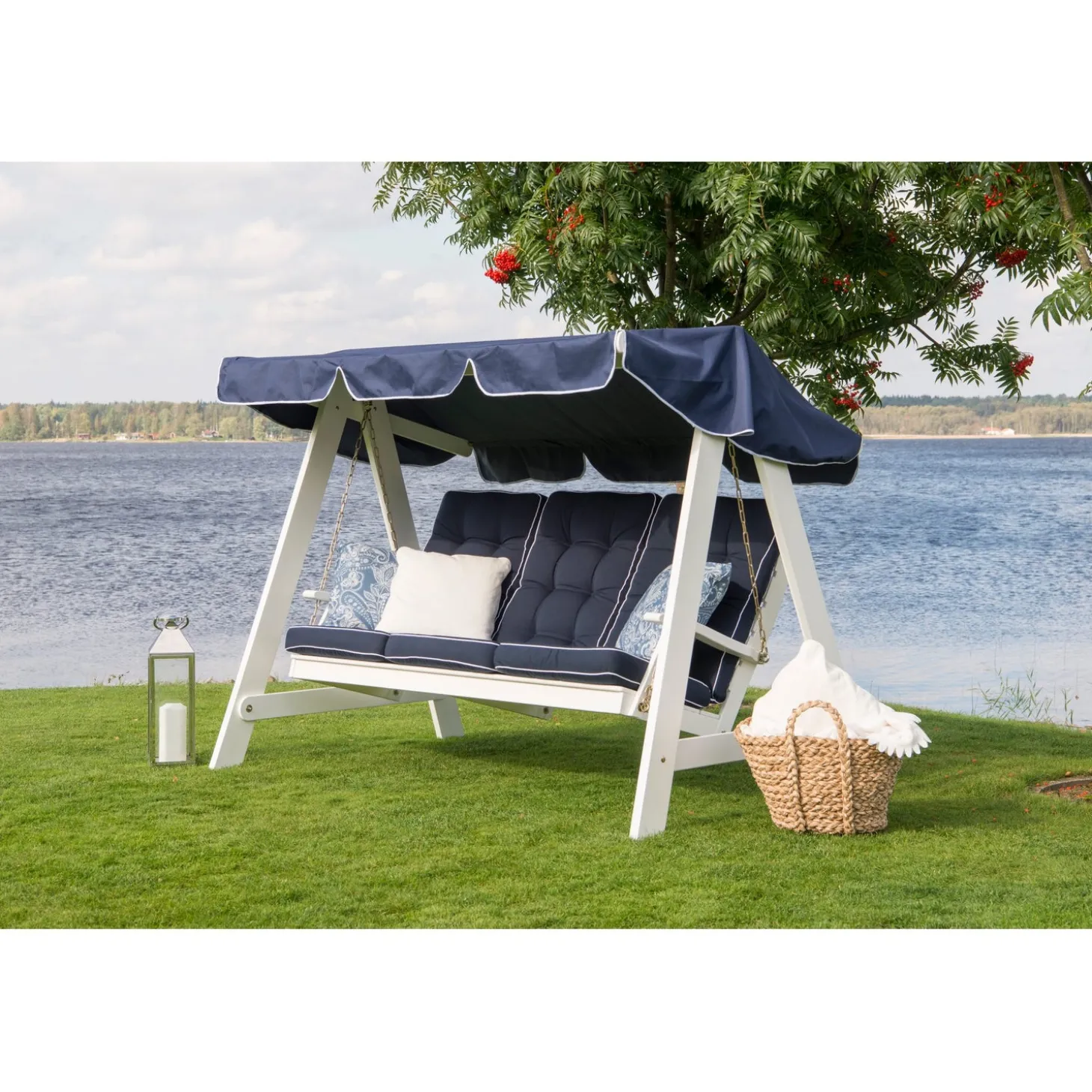 Dalom/Slöinge Hammocktak Blå/Vit