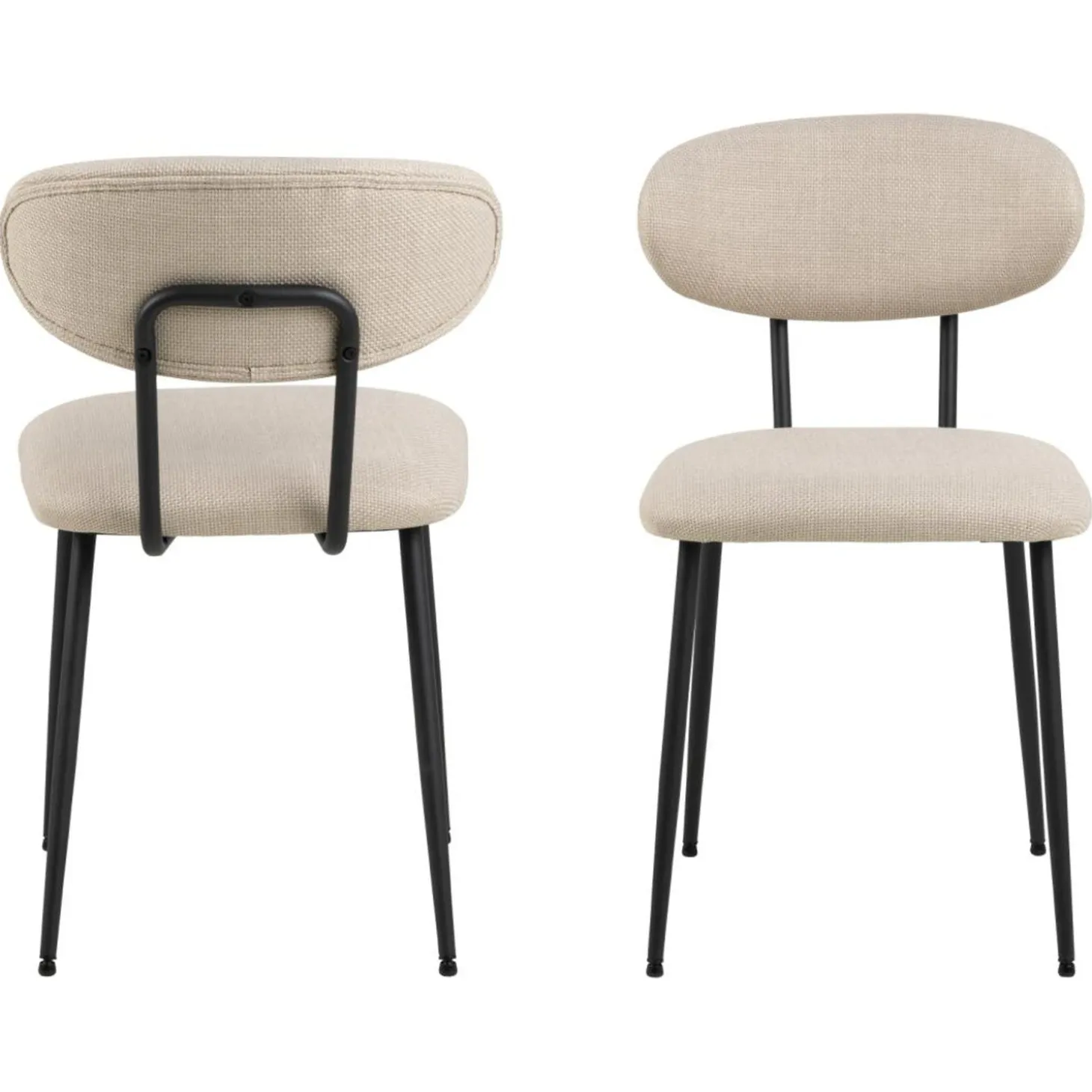 Delfino Matstol Basel tyg Beige